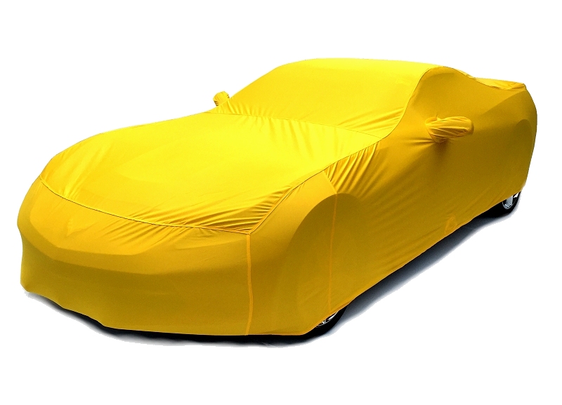 C7 Corvette Car Cover-  Velocity Yellow Color Matched Indoor Stretch